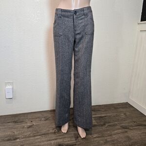 Banana Republic Pants Wide Leg Gray Wool Blend Size 8